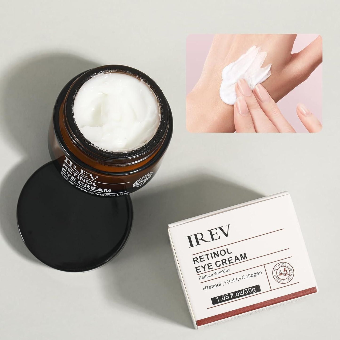 IREV Retinol Eye Cream – Brightening & Collagen Tightening Formula (30 ml Each, Pack of 2)