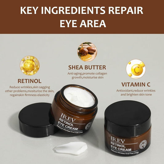 IREV Retinol Eye Cream – Brightening & Collagen Tightening Formula (30 ml Each, Pack of 2)