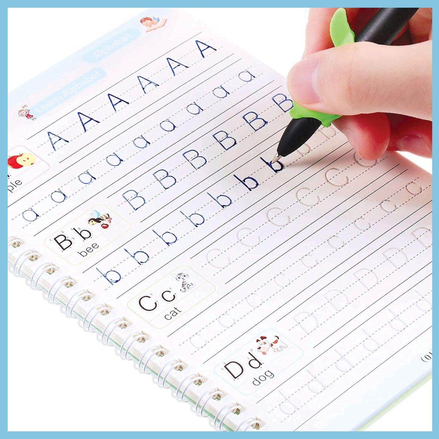 Sank Magic Practice Copybook – Reusable Calligraphy & Tracing Kit for Kids (Ages 2–5)