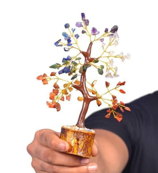 7 Chakra Natural Gemstone Crystal Tree – Harmonize Your Space