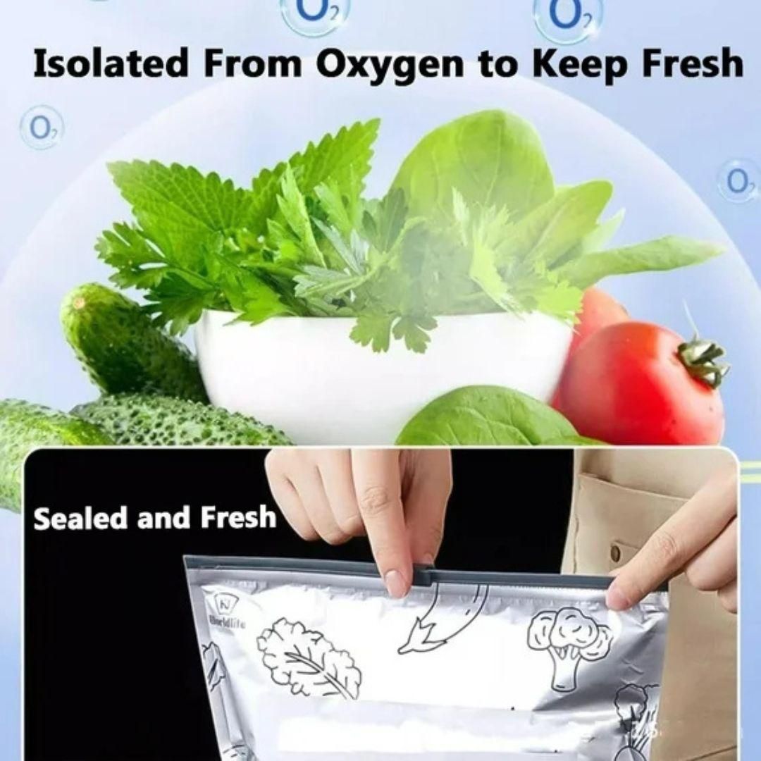 🛍️ Reusable Aluminium Foil Sealable Storage Bags – Pack of 20