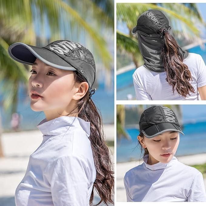 Women’s Cap with Detachable Cotton Face Cover