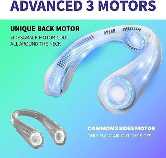 Portable Bladeless Hanging Rechargeable Neck Fan – Hands-Free Cooling Anytime, Anywhere