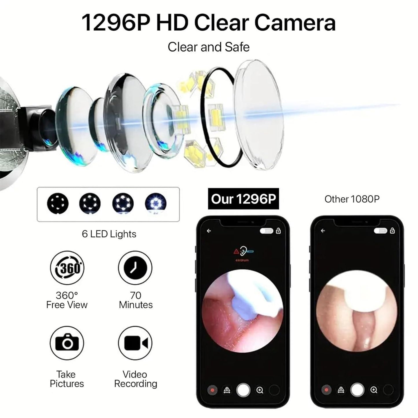 Wireless Ear Cleaner with HD Camera