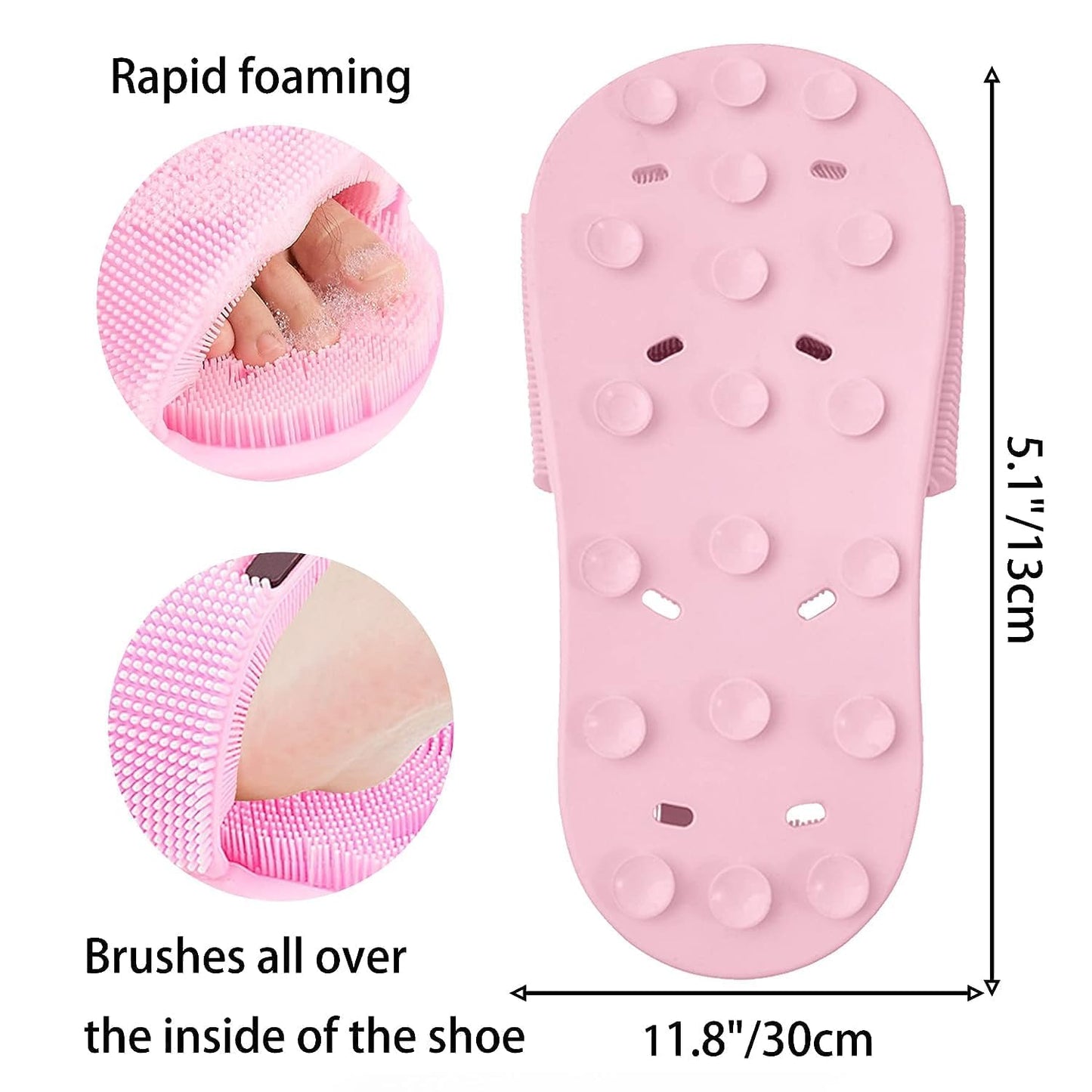 🚿 Shower Foot Scrubber with Non-Slip Suction Cups