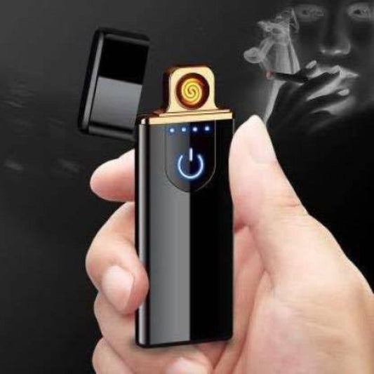 Waterproof Rechargeable Electric Lighter with Touch Sensor & Battery Indicator