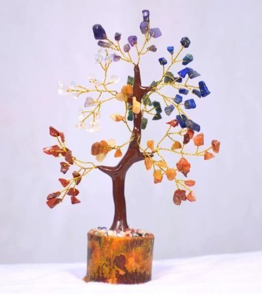 7 Chakra Natural Gemstone Crystal Tree – Harmonize Your Space