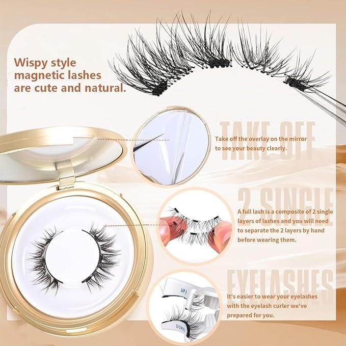 👁️🗨️ Magnetic Eyelashes – Pair of 1