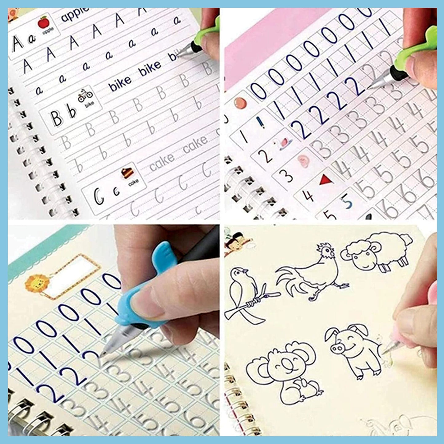 Sank Magic Practice Copybook – Reusable Calligraphy & Tracing Kit for Kids (Ages 2–5)