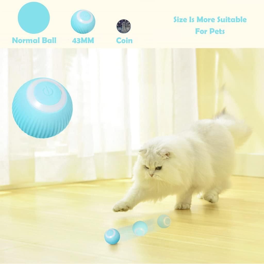 Rotating Cat Toy Ball – Interactive LED Fun for Happy, Active Cats!