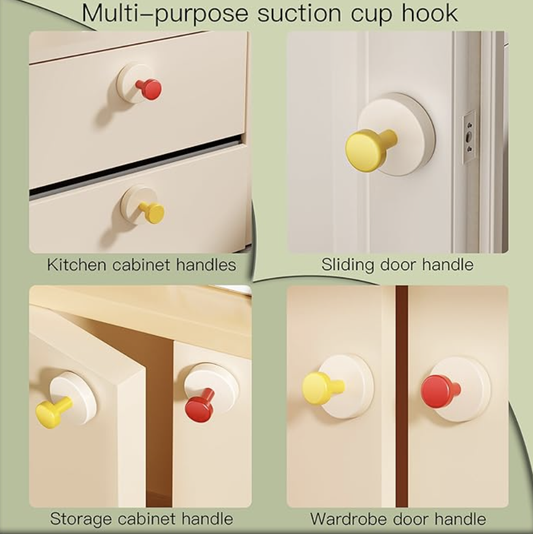 Rotating Vacuum Suction Wall Hook (Pack of 4)
