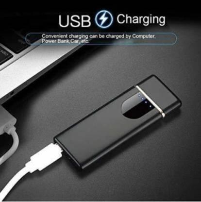 Waterproof Rechargeable Electric Lighter with Touch Sensor & Battery Indicator