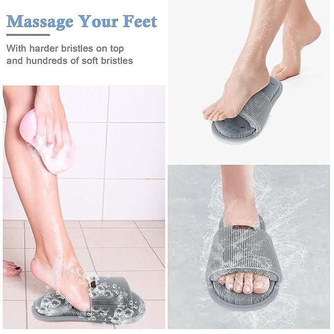 🚿 Shower Foot Scrubber with Non-Slip Suction Cups