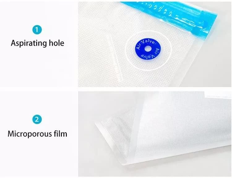 🛍️ Vacuum Sealing Resealable Food Vacuum Bags - Pack of 10 Pieces