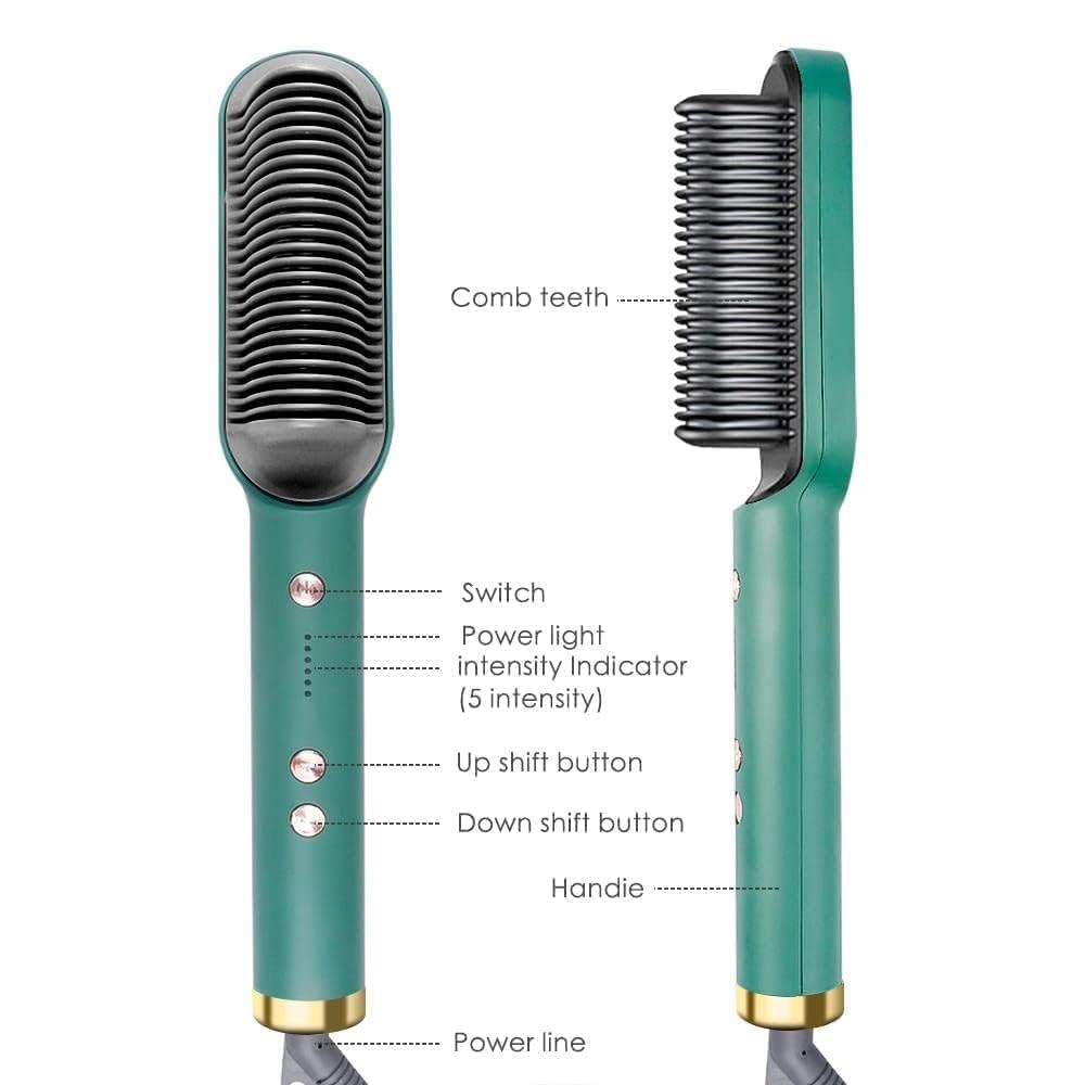 Hair Straightener Comb – 3-in-1 Styling Brush