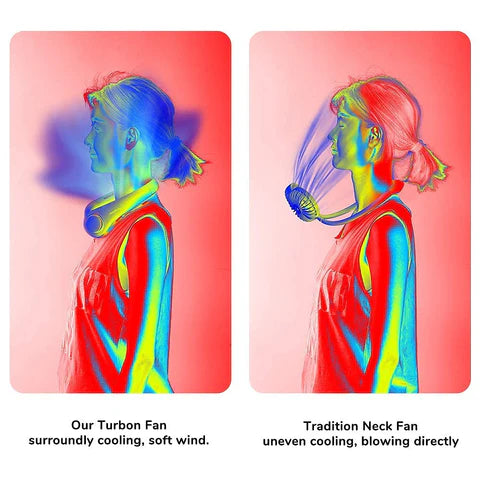 Portable Bladeless Hanging Rechargeable Neck Fan – Hands-Free Cooling Anytime, Anywhere