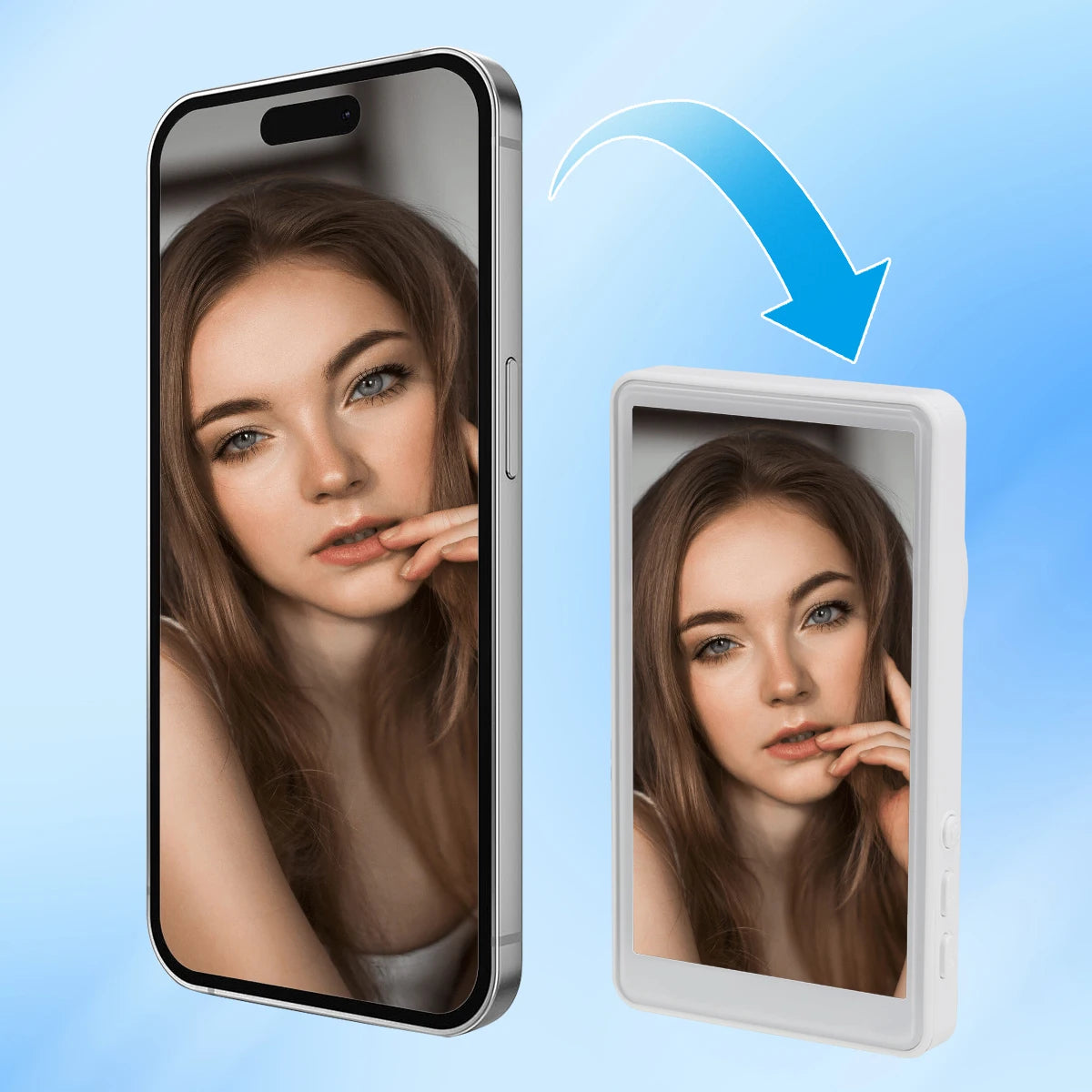 📱 Wireless Magnetic Selfie Screen – See Yourself. Shoot Like a Pro