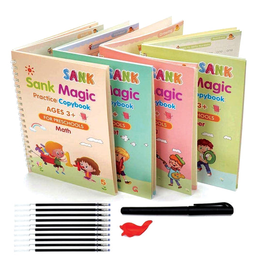 Sank Magic Practice Copybook – Reusable Calligraphy & Tracing Kit for Kids (Ages 2–5)