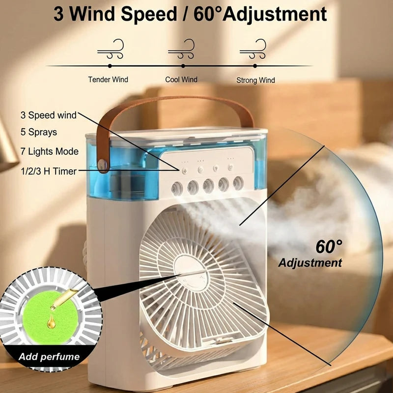 Mini Air Cooler with Mist Spray for Home & Office