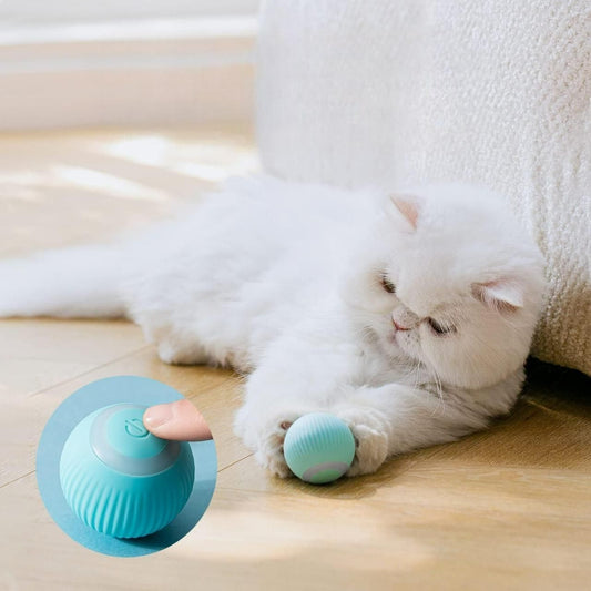 Rotating Cat Toy Ball – Interactive LED Fun for Happy, Active Cats!
