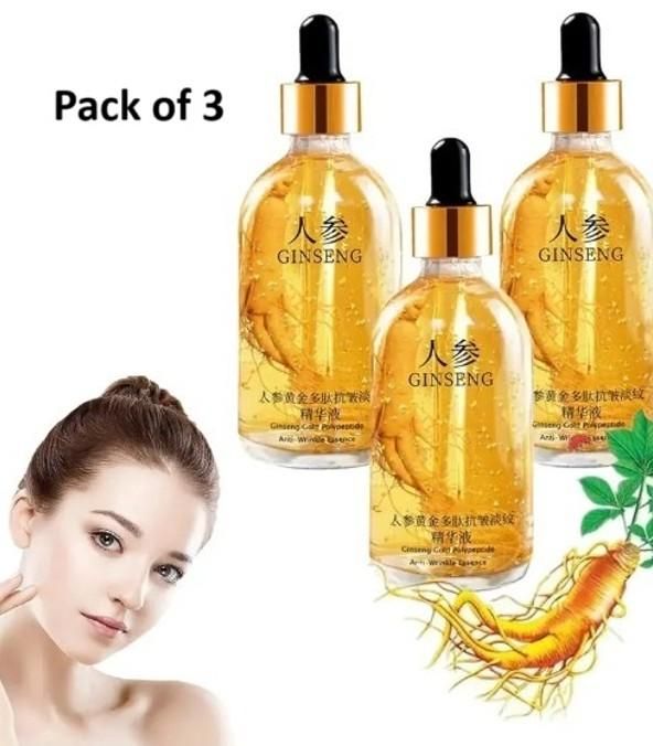 💛 Ginseng Gold Polypeptide Anti-Ageing Serum – Pack of 3 (100ml Each)