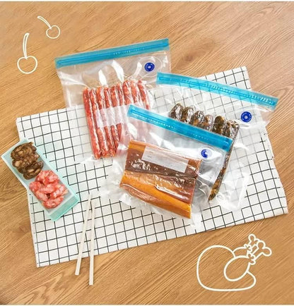 🛍️ Vacuum Sealing Resealable Food Vacuum Bags - Pack of 10 Pieces