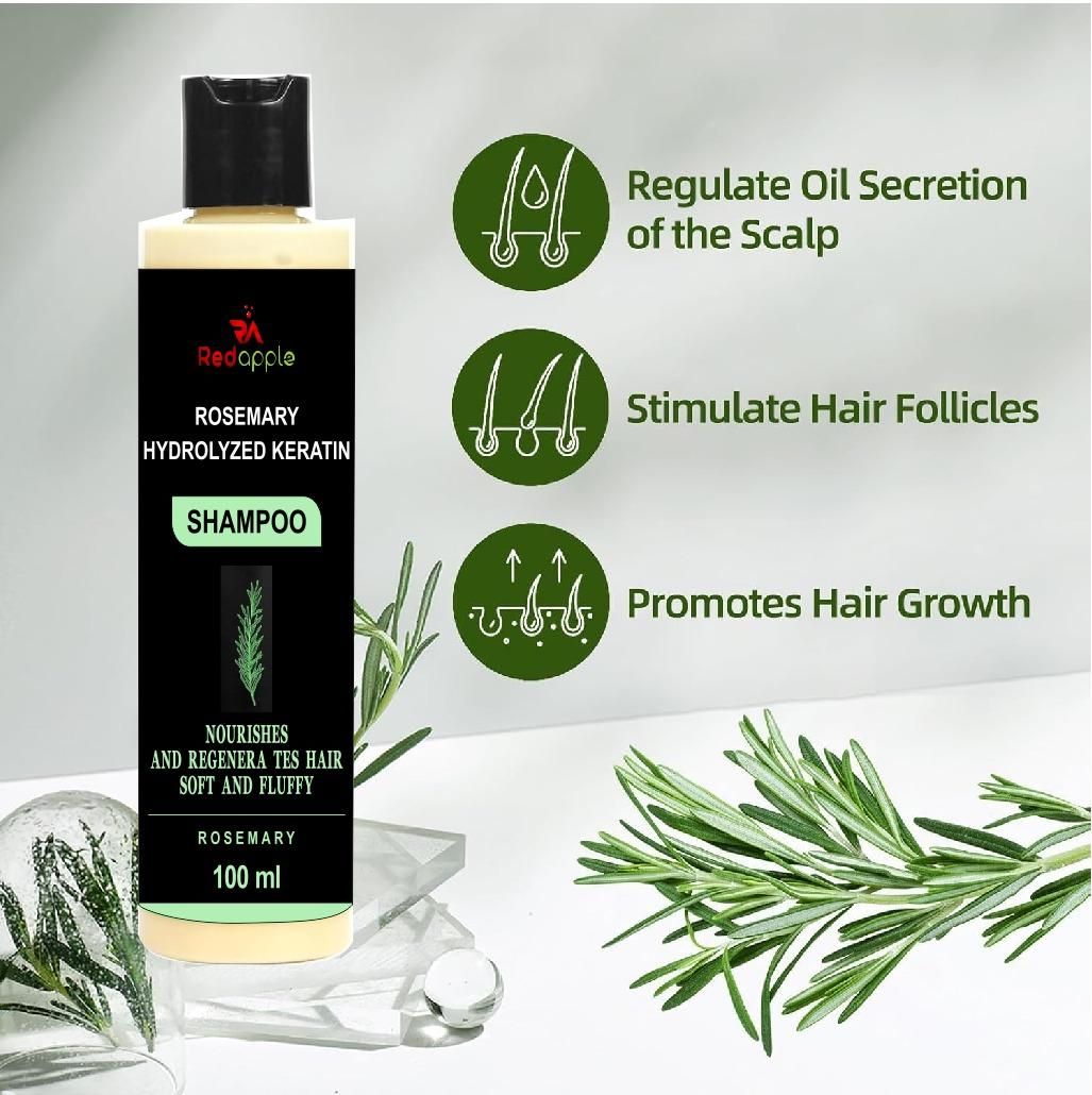 🌿 Rosemary Hydrolyzed Keratin Shampoo (100 ml each, Pack of 2)