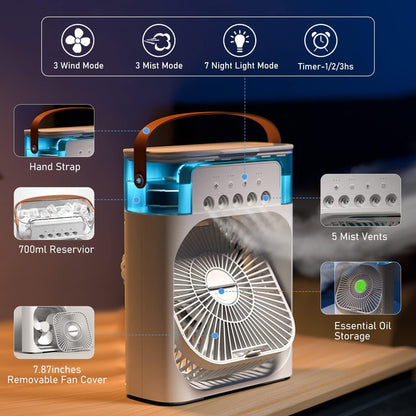 Mini Air Cooler with Mist Spray for Home & Office