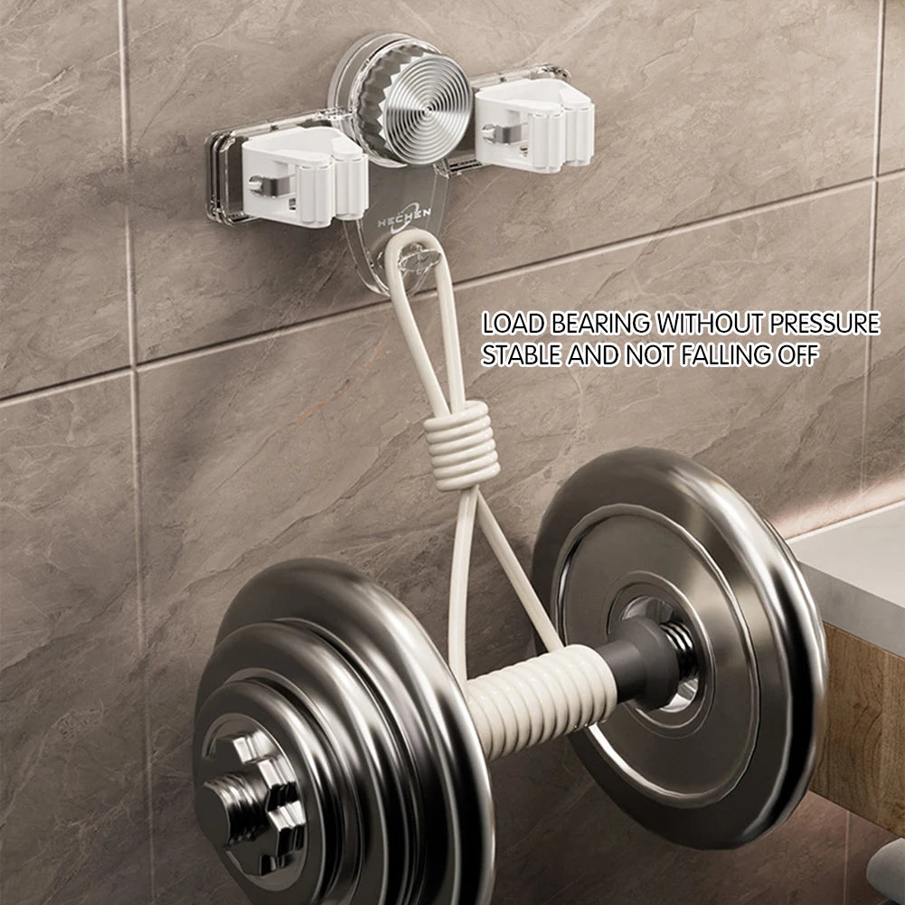 Wall Mount Mop Grippers | Space-Saving Holder for Mops, Brooms & Cleaning Tools