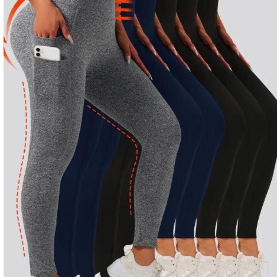 Soft Slim-Fit Tights with Side Pockets