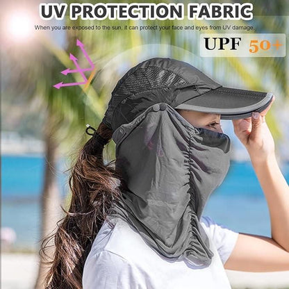 Women’s Cap with Detachable Cotton Face Cover