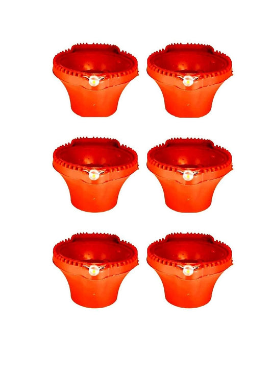 LED Light Water Sensor Diyas Plastic with, Ambient Lights, (Pack of 12)