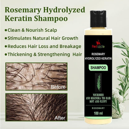 🌿 Rosemary Hydrolyzed Keratin Shampoo (100 ml each, Pack of 2)