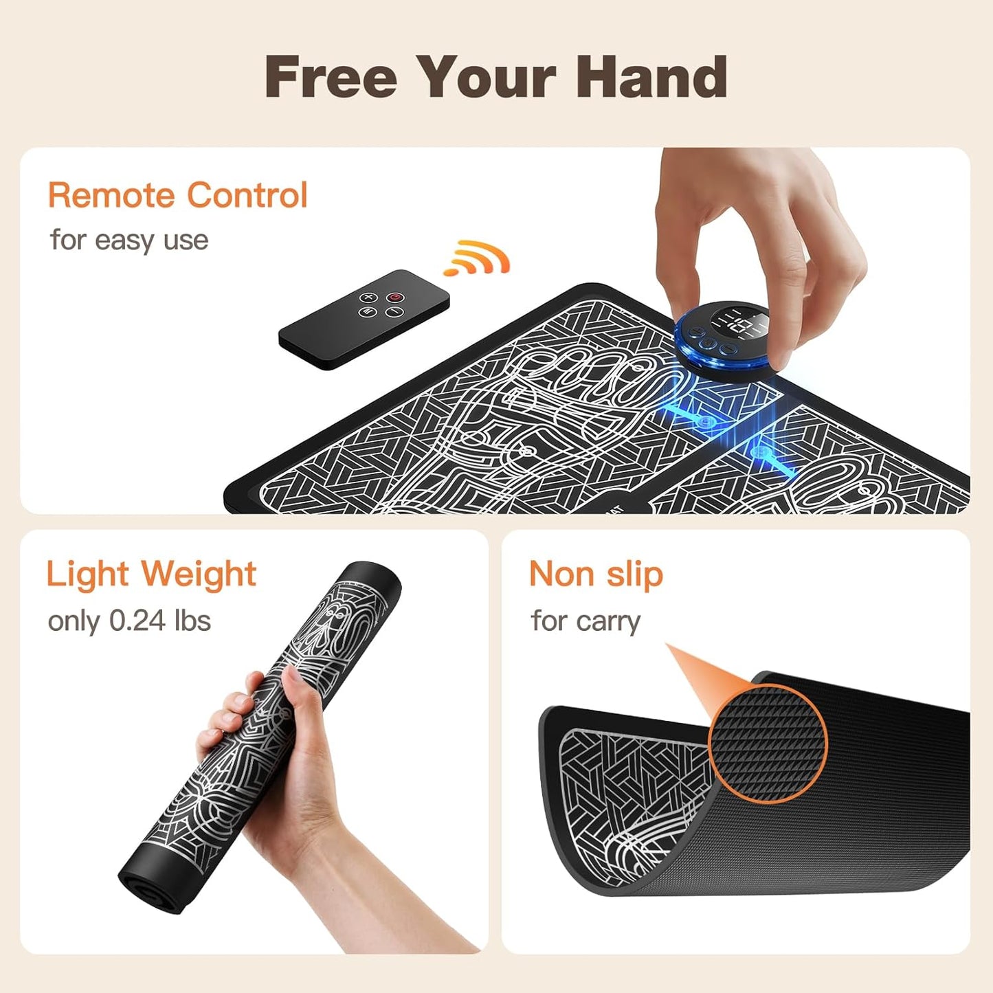 Wireless Electric EMS Foot massager + BONUS FREE BODY MASSAGER