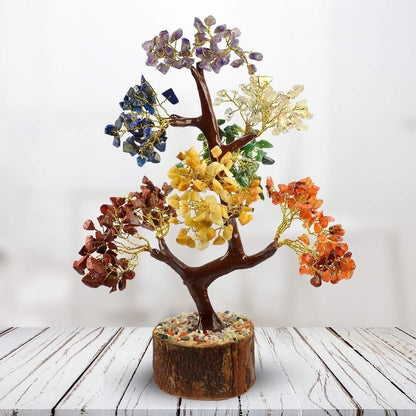 7 Chakra Natural Gemstone Crystal Tree – Harmonize Your Space