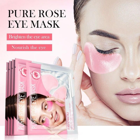 🌹 Pure Rose Hydrogel Eye Mask (10 Pcs) – Deep Moisture • Zero Fatigue • All-Skin Friendly
