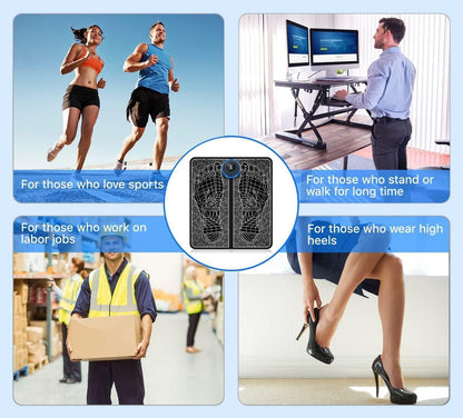 Vibrating Bubble Electric EMS Foot Massager Pad