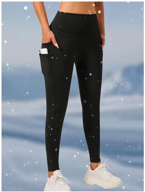 Soft Slim-Fit Tights with Side Pockets
