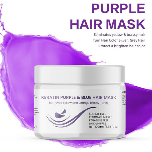 🌌 Keratin Purple & Blue Hair Mask (100g)