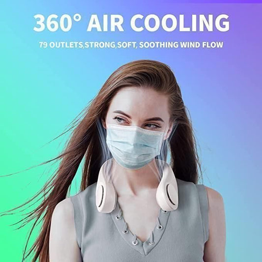 Portable Bladeless Hanging Rechargeable Neck Fan – Hands-Free Cooling Anytime, Anywhere