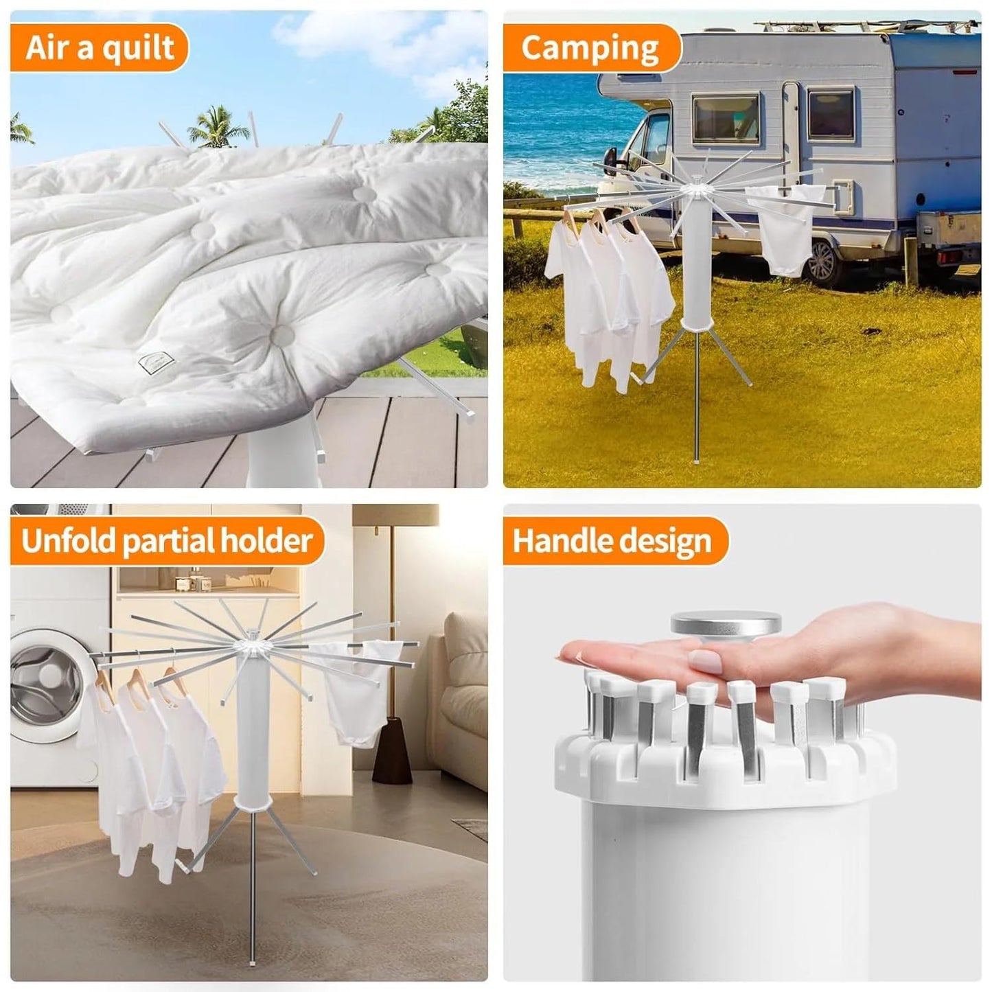 Multifunctional Outdoor Clothes Drying Rack | Foldable, Portable & Space-Saving