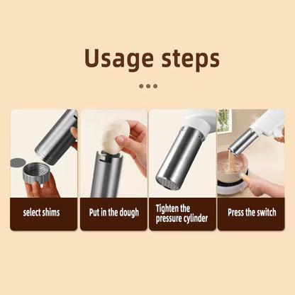 Cordless Noodle Maker Machine | 6 Attachments | Rechargeable Handheld Noodle Press