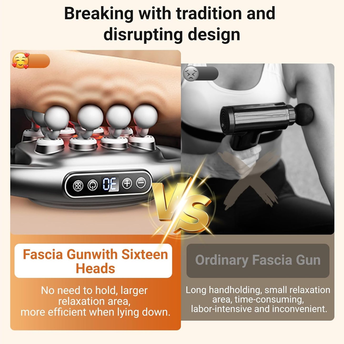 Deep Tissue Massager with 16 Heads