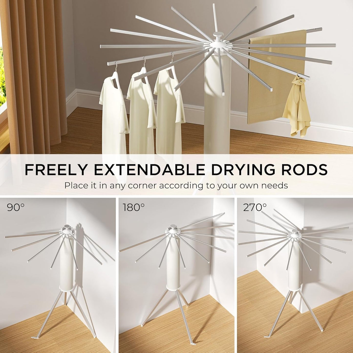 Multifunctional Outdoor Clothes Drying Rack | Foldable, Portable & Space-Saving