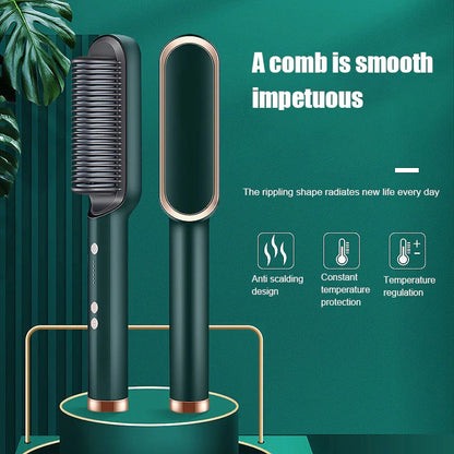 Hair Straightener Comb – 3-in-1 Styling Brush