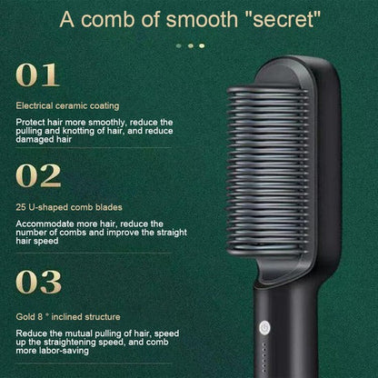Hair Straightener Comb – 3-in-1 Styling Brush