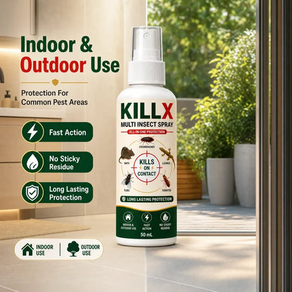 🛡️ KILLX Multi Insect Spray — Pack of 3 (50ml each) | Buy 1 Get 2 Free