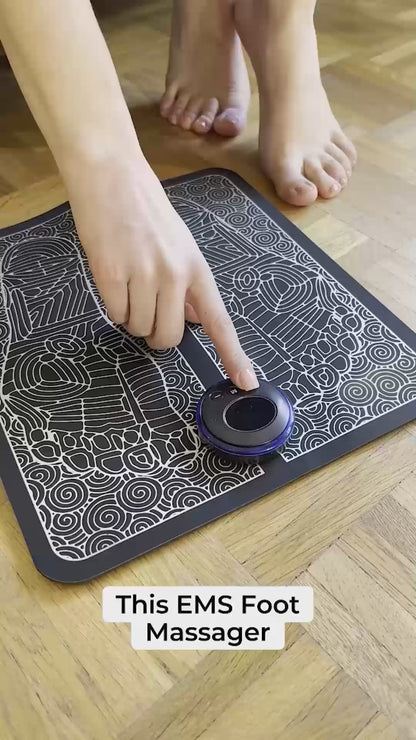 Vibrating Bubble Electric EMS Foot Massager Pad