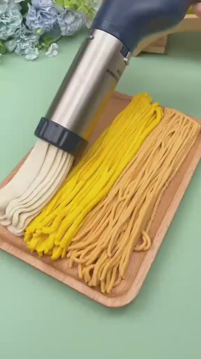 Cordless Noodle Maker Machine | 6 Attachments | Rechargeable Handheld Noodle Press