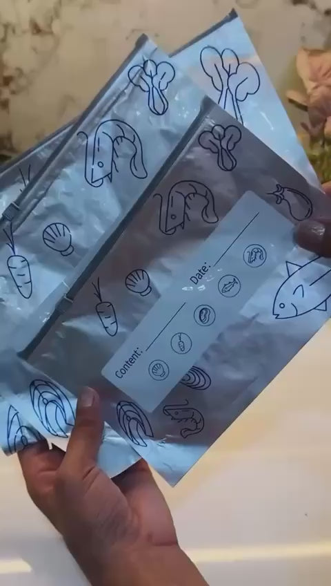 🛍️ Reusable Aluminium Foil Sealable Storage Bags – Pack of 20